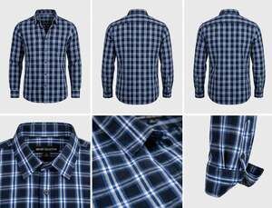 Report Collection Men’s Patterned Plaid Long Sleeve Button-Down Shirt Size Small